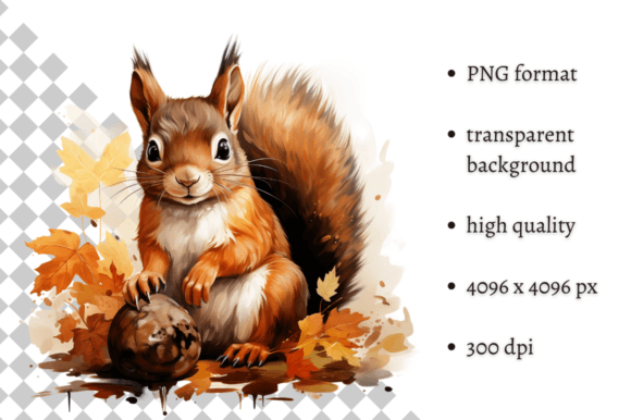 Cute Watercolor Autumn Squirrel Clipart: Elevating Your Seasonal Designs