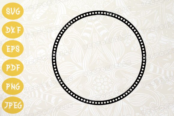 Elegant Dotted Circle Frame SVG Monogram