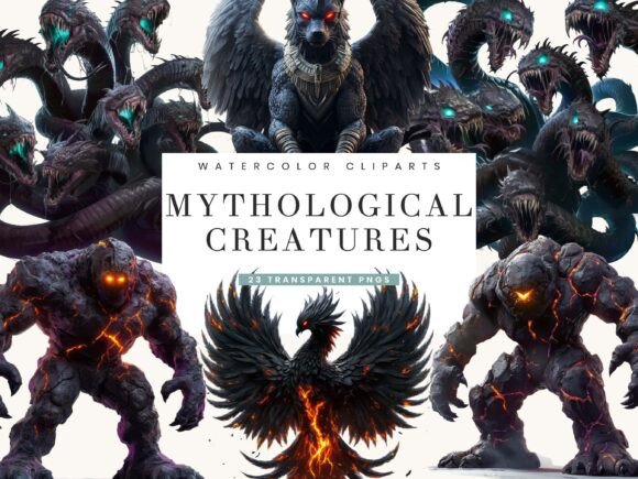 Integrating Dark Mythological Creatures Clipart into Professional Creative Workflows