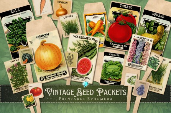 Integrating Vintage Seed Packets Printable Ephemera into Your Creative Workflow