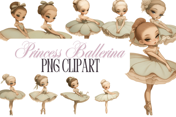Princess Ballerina Clipart for Creative Projects