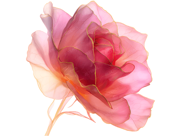 Strategic Visual Identity: Leveraging Abstract Pink Rose Clipart for Brand Cohesion