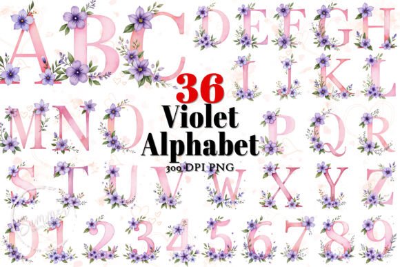 Violet Birth Flower Alphabet Sublimation: A Guide to Elegant Floral Design