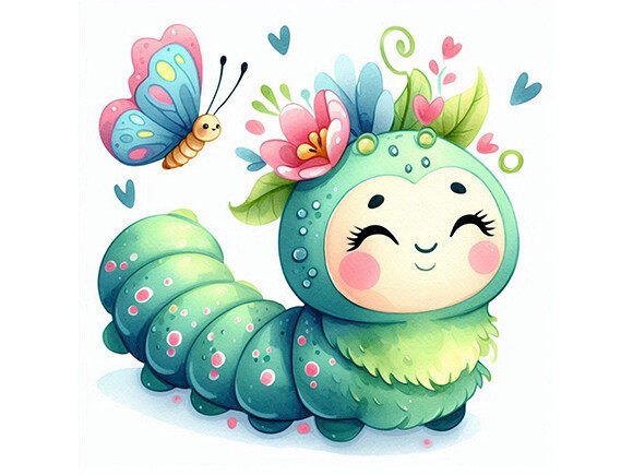 Watercolor Caterpillar: Creative Design Ideas