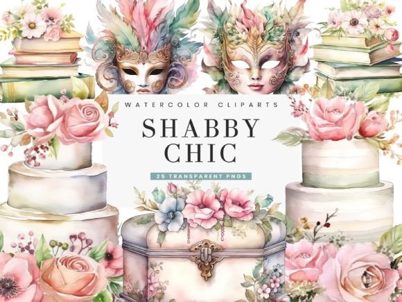 Watercolor Shabby Chic Clipart Bundle Guide